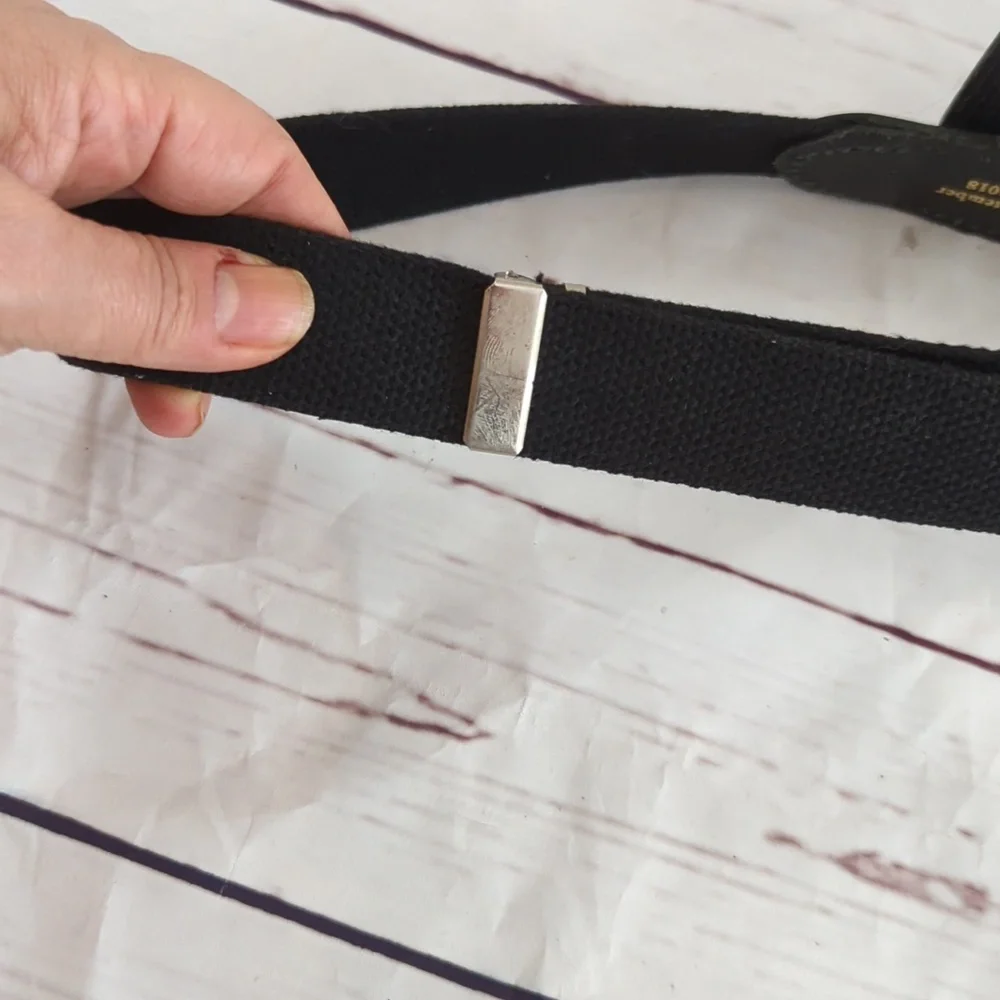 Redkap belt, adjustable canvas hook & loop belt AB14BK, black, sz medium